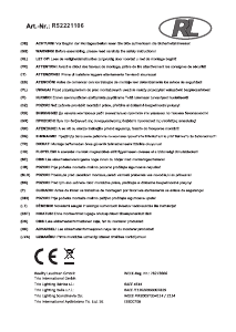 Hướng dẫn sử dụng Reality R52251106 Ringo Đèn