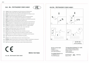 说明书 RealityR57043001 Bolo灯