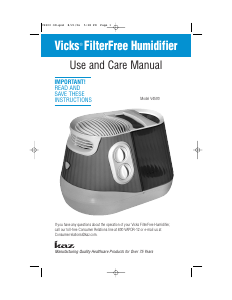 Manual Vicks V4500 Humidifier