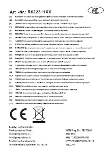 Instrukcja Reality R62291142 Hamal Lampa