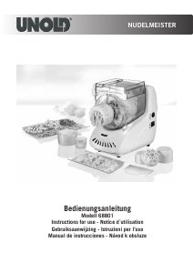 Manual Unold 68801 Nudelmeister Pasta Machine
