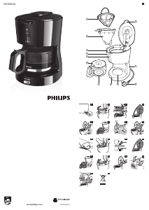 Manual de uso Philips HD7450 Máquina de café