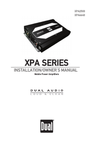 Manual Dual XPA2500 Car Amplifier