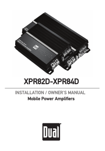 Manual Dual XPR82D Car Amplifier