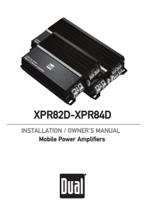 Handleiding Dual XPR84D Autoversterker