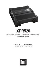 Manual Dual XPR520 Car Amplifier