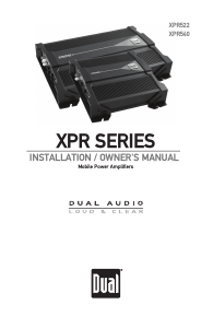 Manual Dual XPR522 Car Amplifier