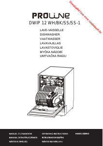 Manual Proline DWIP 12 WH Dishwasher