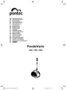 Manual Pontec PondoVario 1000 Bomba de fonte