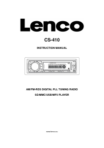 Mode d’emploi Lenco CS-410 Autoradio