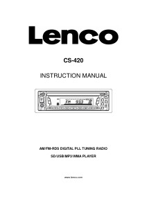 Manual Lenco CS-420 Car Radio