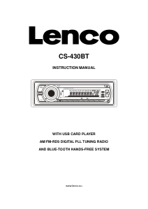 Manual de uso Lenco CS-430 BT Radio para coche