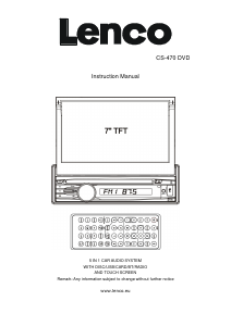 Manual Lenco CS-470 Car Radio