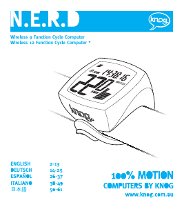 Handleiding Knog NERD9 Fietscomputer