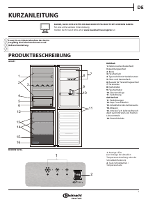 Bedienungsanleitung Bauknecht KGSF 18 A2+ IN Kühl-gefrierkombination
