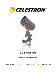Manual Celestron CGEM 925 HD Computerized Telescope
