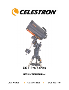 Manual Celestron CGE Pro 1400 FASTAR Computerized Telescope