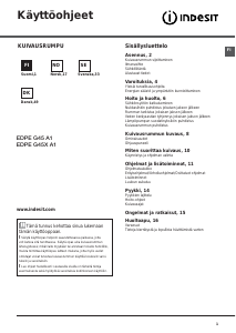 Käyttöohje Indesit EDPE G45 A1 ECO (EU) Kuivausrumpu