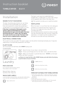Manual Indesit IS 41 V (UK) Dryer