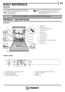 Manual Indesit EDIFP 68B1 A EU Dishwasher
