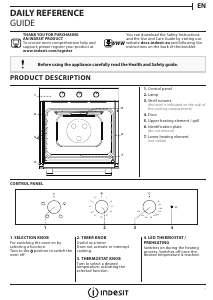 Manual Indesit IFW 6230 WH UK Oven