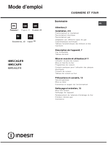 Manual Indesit I6MSCAG(W)/FR Range