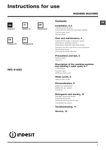 Manuale Indesit IWC 81283 CECO EU.M Lavatrice