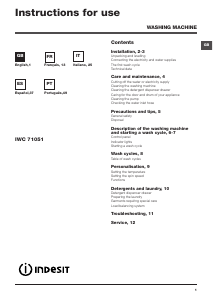 Manuale Indesit IWC 71051 C ECO EU Lavatrice