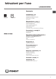 Manuale Indesit IWSC 61052 C ECO IT Lavatrice