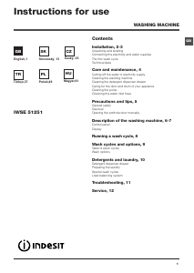 Instrukcja Indesit IWSE 51251 C ECO EU Pralka