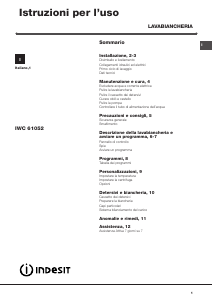 Manuale Indesit IWC 61052 C ECO IT Lavatrice
