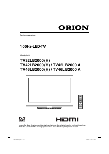 Bedienungsanleitung Orion 46LB2000 LED fernseher