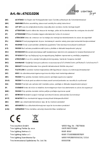 说明书 Trio476310206 Portofino灯
