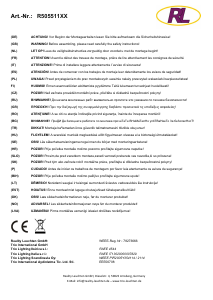 Руководство Reality R50551192 Lava Светильник