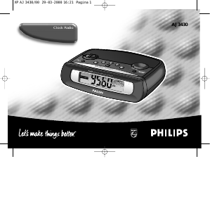 Manual de uso Philips AJ3431 Radiodespertador