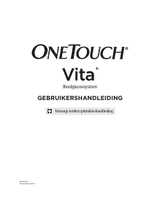 Mode d’emploi OneTouch Vita Lecteur de glycemie