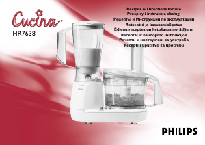 Kasutusjuhend Philips HR7638 Cucina Köögikombain