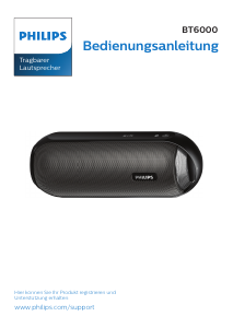 Bedienungsanleitung Philips BT6000W Lautsprecher