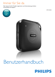 Bedienungsanleitung Philips BT2500W Lautsprecher