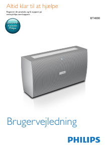 Brugsanvisning Philips BT4000W Højttaler