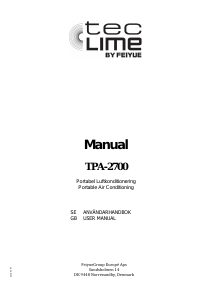 Bruksanvisning TecLime TPA-2700 Luftkonditionering