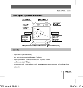 Handleiding Sweex MP300 Clipz Mp3 speler
