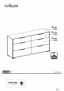 Hướng dẫn sử dụng Wehkamp Line (76x155x39) Tủ ngăn kéo