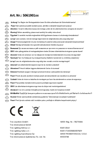 Manuale Trio 506190132 Faro Lampada