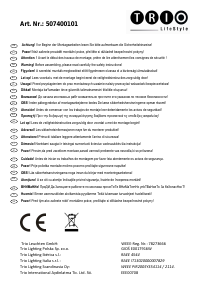 Manuale Trio 507400101 Gent Lampada