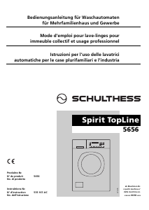 Manuale Schulthess Spirit TopLine 5656 Lavatrice