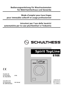 Bedienungsanleitung Schulthess Spirit TopLine 6166 Waschmaschine