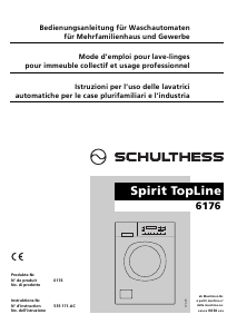 Bedienungsanleitung Schulthess Spirit TopLine 6176 Waschmaschine