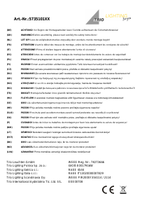 Manuale Trio 573510102 Nadir Lampada