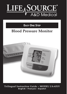 Manual de uso A and D Medical UA-631 Tensiómetro